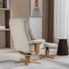 Sardinia Recliner Chair & Footstool in Hessian 